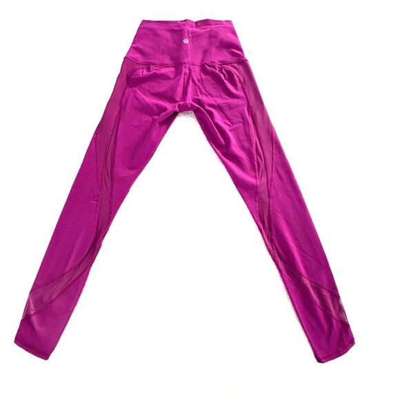 Lululemon Tranquil Tight 28" Regal Plum High-Rise Leggings Full-On Luon Mesh 4 - Picture 4 of 9